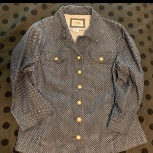 Live A Little - Denim Style Polkadot Jacket